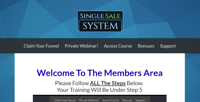 single-sale-system-members-area