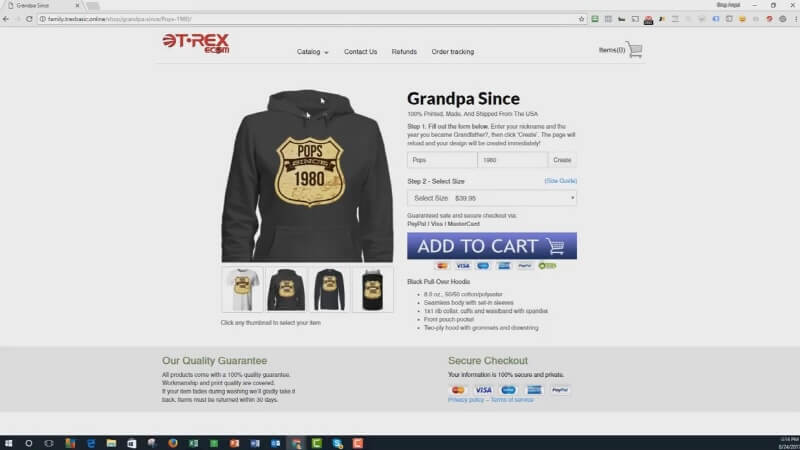 T-Rex Mega Store Live Store Demo