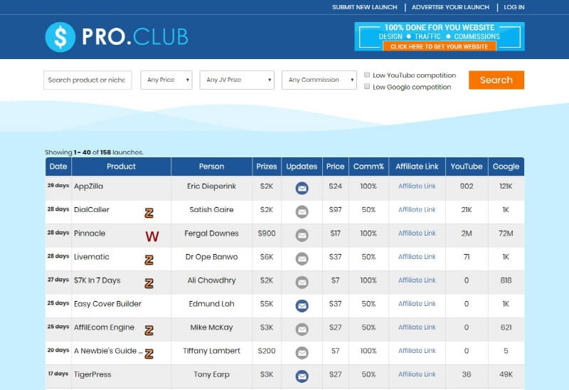 New & Free Tool – JVZoo, CB & Warrior+ Launch Finder