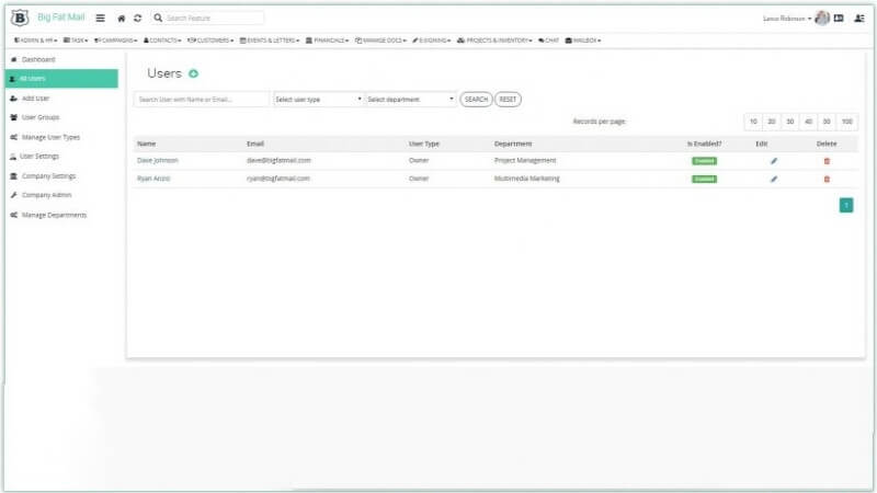 ADMINISTRATION Bizggro Demo