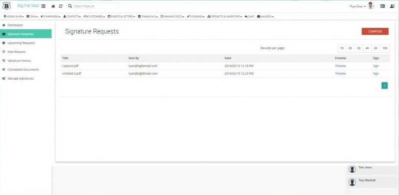 E-SIGNING Bizggro System