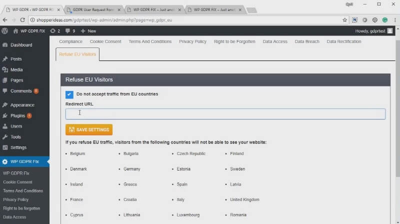 GDPR Compliance Plugin