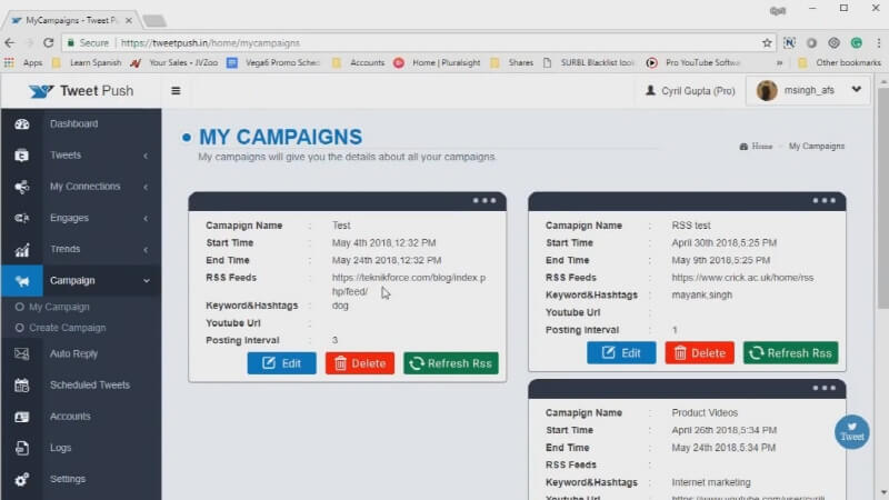 TweetPush Software
