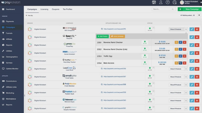 PayKickstart Affiliate Platform