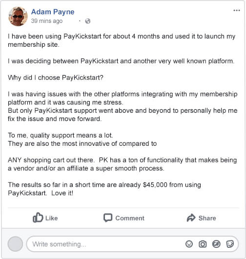 PayKickstart Result