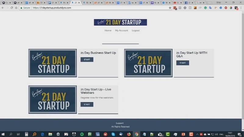 21 Day Online Startup Tutorial