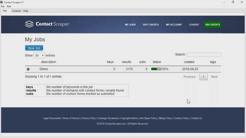 Contact Scraper Demo