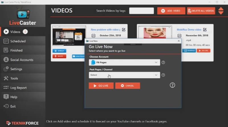 YouTube Live Software
