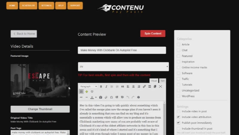 Content Creation Plugin