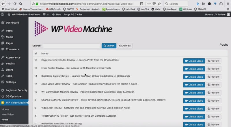 WP Video Machine Demo