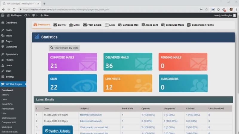 MailEngine Demo