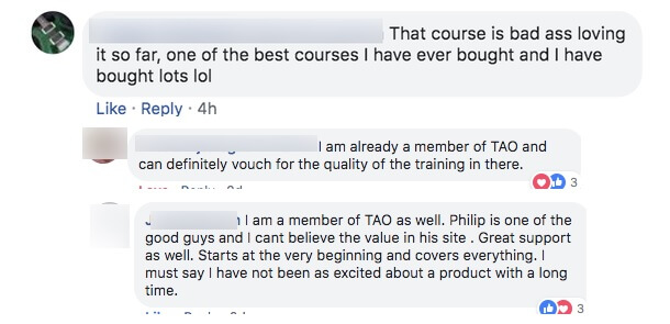 Taking Action Online Testimonial