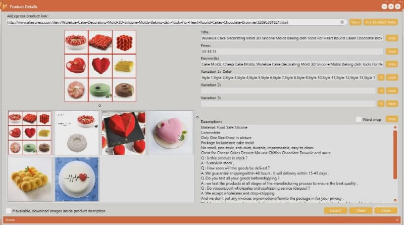 Aliexpress Product Analysis Tool