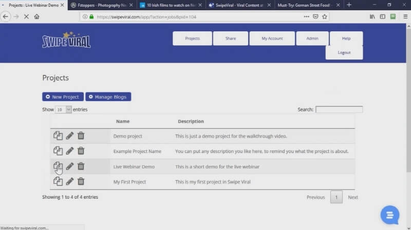 SwipeViral Demo