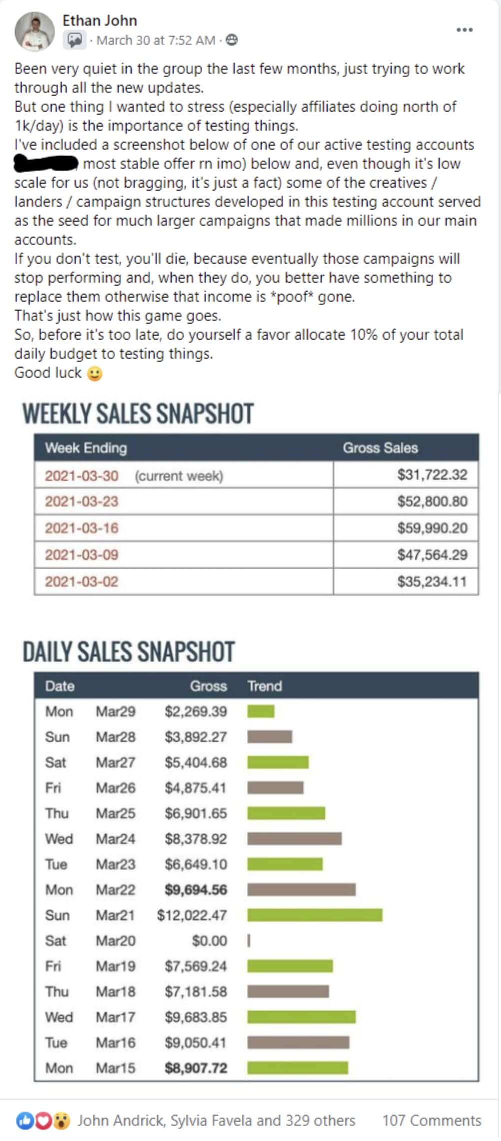 4 “If you don’t ____, you’ll die” - Ethan here is making up to $12,000 a day