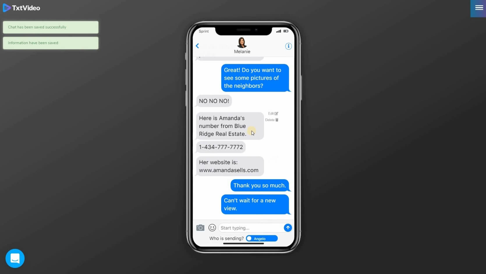 TxtVideo 2.0 Demo